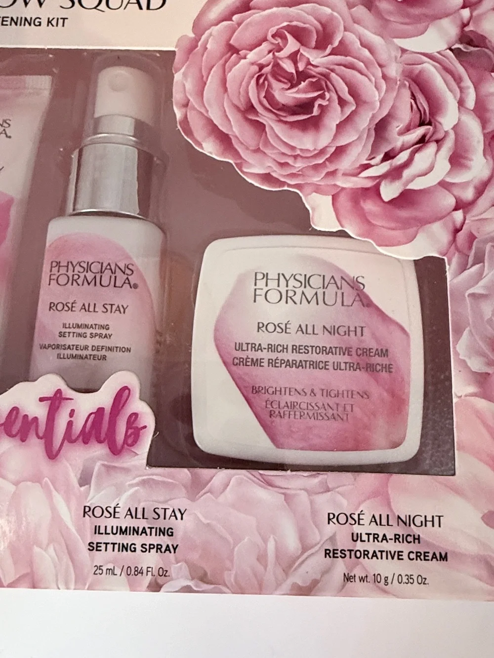 Physicians Formula Rosé All Day Glow Squad Brightening & Tightening Kit 6 Pc New